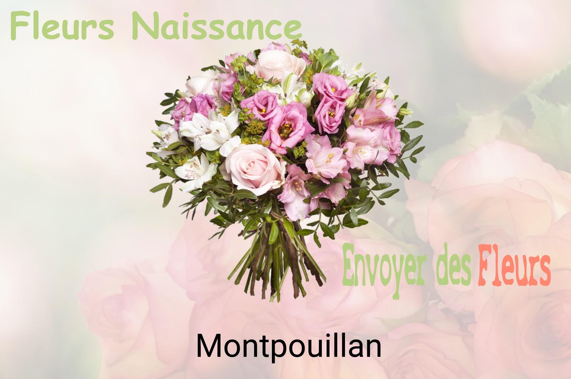 Bouquet de fleurs de naissance livré à Montpouillan