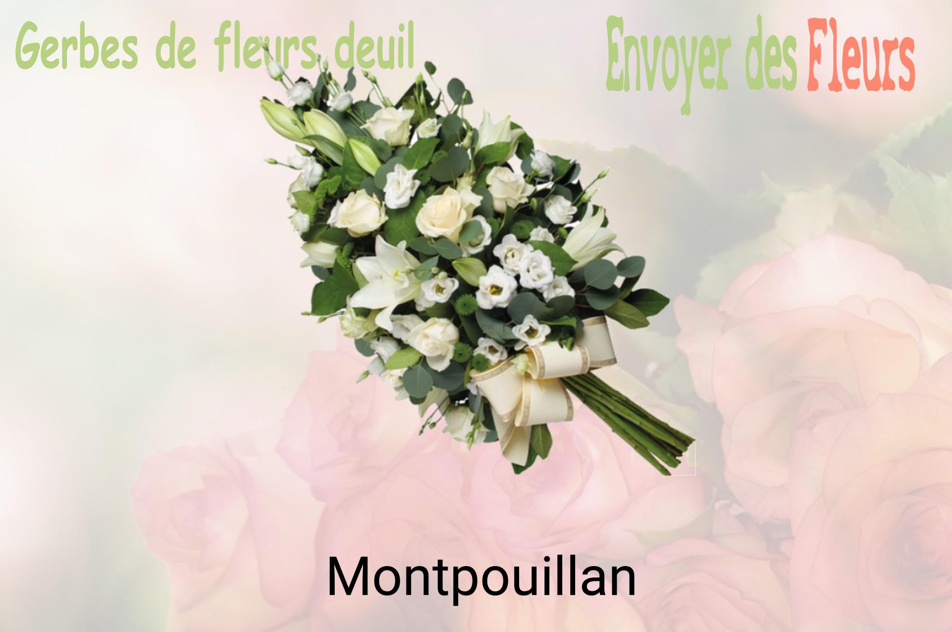 Gerbe de fleurs de deuil livrée à Montpouillan